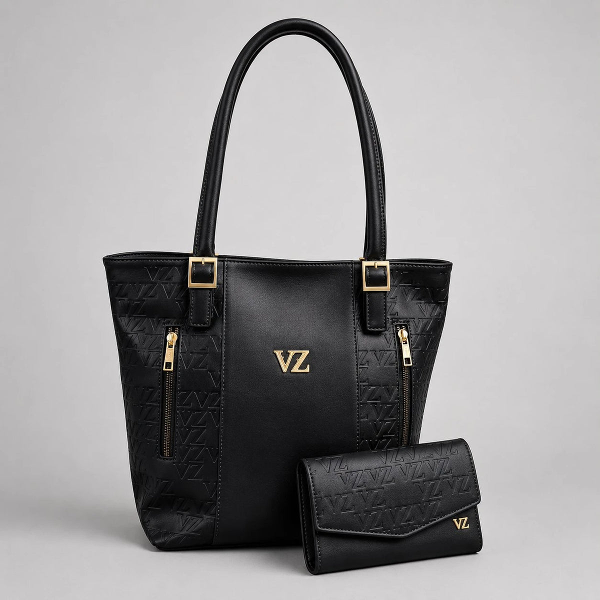 Dúo Dama Vélez - Bolso de Mano en Cuero + Billetera de Regalo