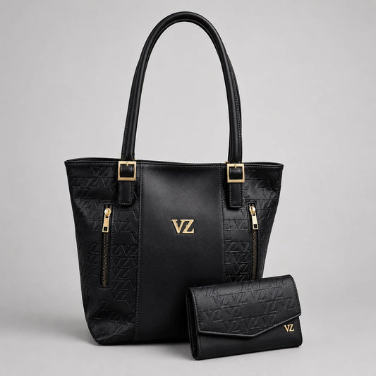 Dúo Dama Vélez - Bolso de Mano en Cuero + Billetera de Regalo