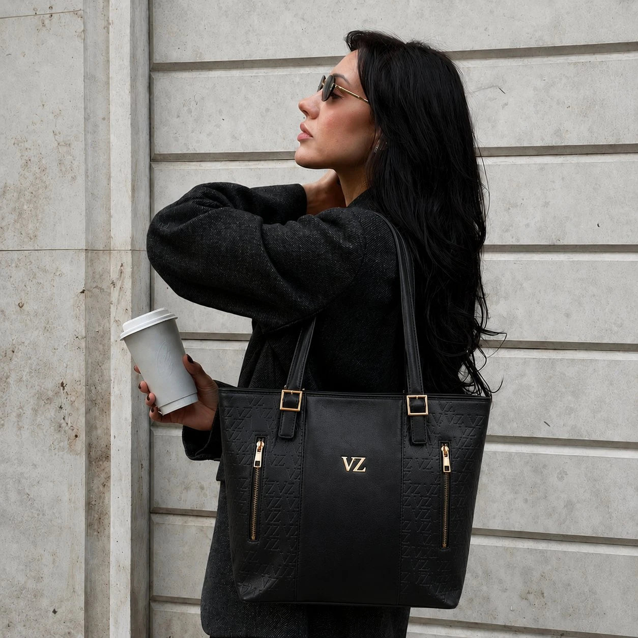 Dúo Dama Vélez - Bolso de Mano en Cuero + Billetera de Regalo