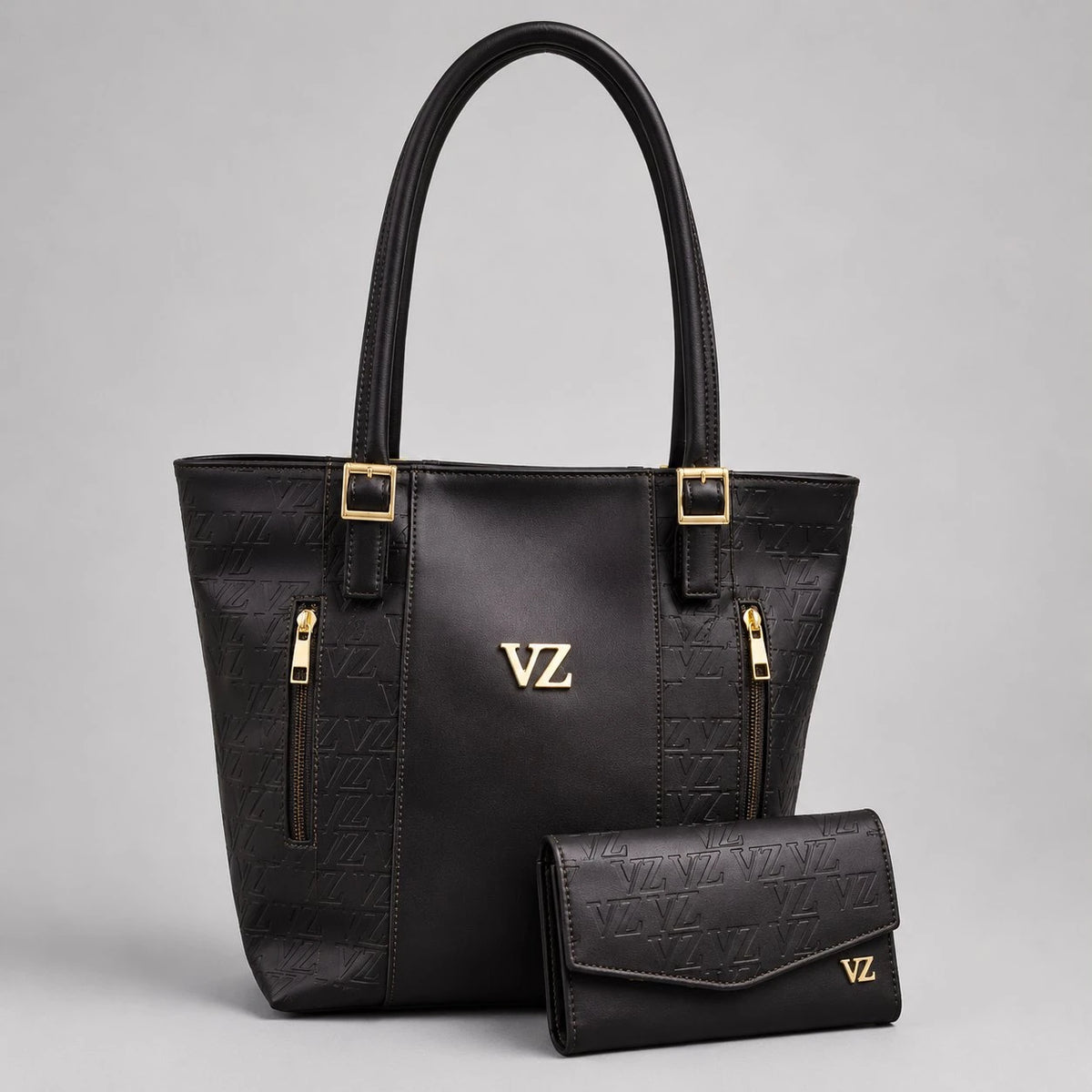Dúo Dama Vélez - Bolso de Mano en Cuero + Billetera de Regalo